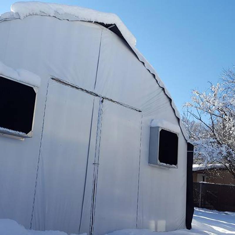Greenhouse in cold weather